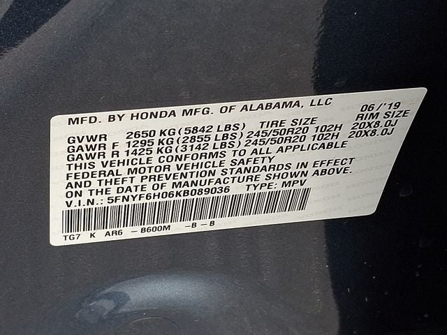 2019 Honda Pilot Elite