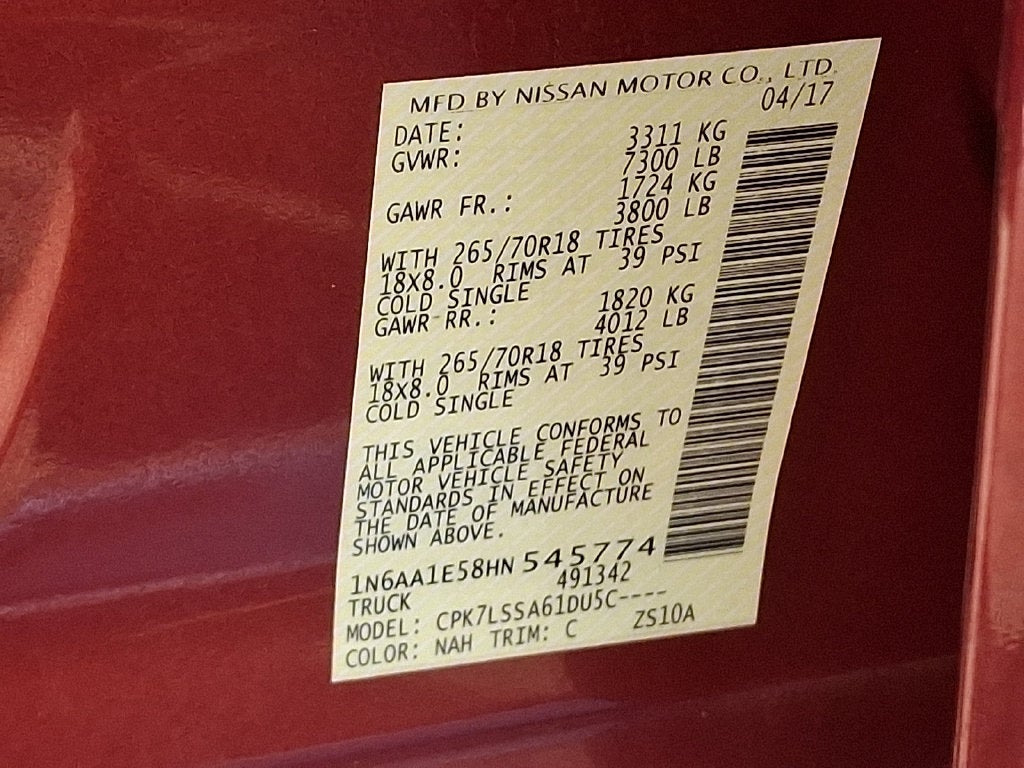 2017 Nissan Titan SV