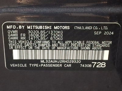 2024 Mitsubishi Mirage ES