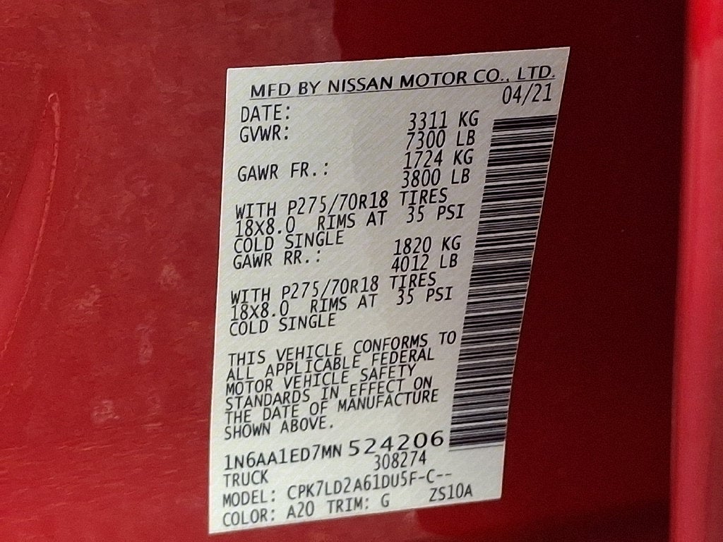 2021 Nissan Titan PRO-4X
