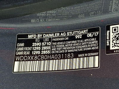 2017 Mercedes-Benz S-Class S 550