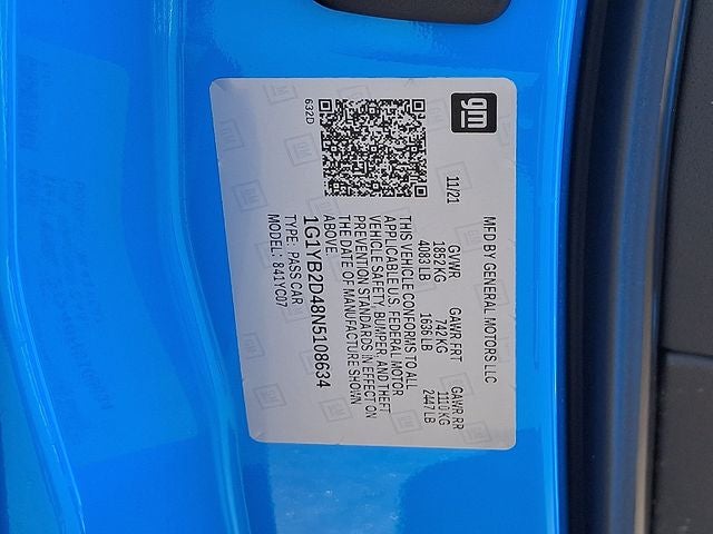 2022 Chevrolet Corvette Stingray 2LT
