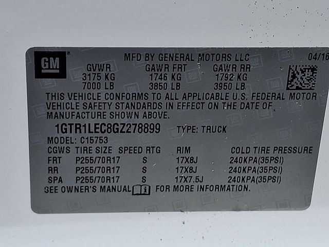 2016 GMC Sierra 1500 Base