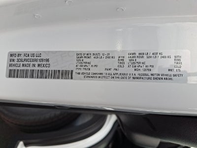 2024 RAM ProMaster 2500 Cargo Van Tradesman High Roof 136' WB w/Pass Seat